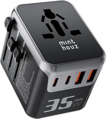 Minthouz Universal Travel Adapter, International 35W Power Adapter GaN PD Fast C