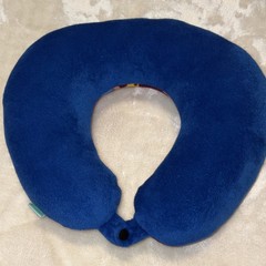 Chumbak Neck Pillow Multicolor Blue Cartoon Print Standard Foam Travel Accessory