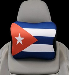 Cuba Flag Headrest Neck Support Pillow with Memory Foam (2 Pack)