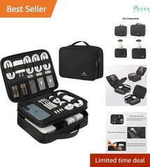 Electronics Organizer Travel Bag Waterproof Cable Case for Tech Accessories