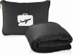 Travel Blanket and Pillow – Ultra-Soft, Compact & Lightweight, 65X40 Inches, wit