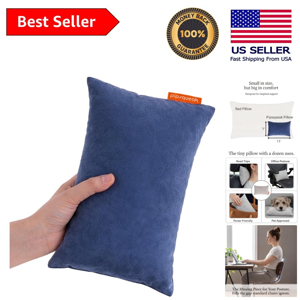 Compact 11×7 Microfiber Pillow, Ideal for Travel, Kids, and Pet Comfort