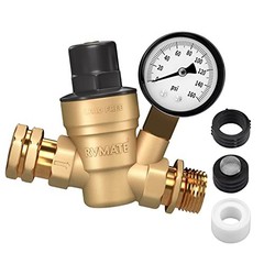 RV Water Pressure Regulator, Brass Lead-Free Water Pressure Adjustable 1.0