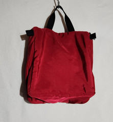 Vintage LL Bean Red Travel Toiletry MakeUp Hanging Organizer Expanding Bag Large