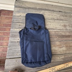 Vintage LL Bean Teal Navy Blue Hanging Toiletry Bag Travel Organizer Nylon