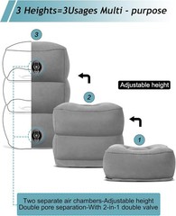 Versatile Adjustable Foot Rest Pillow – Ideal for Air Travel and Home Relaxation