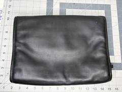 Bric’s Leather Hanging Black Tri-Fold Toiletry Bag Travel Italy 12″ Leather (L2)