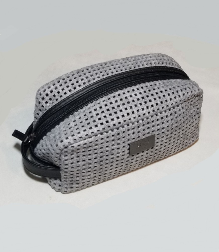 BOSS Hugo Boss Parfums Toiletry Bag 9″×4.5″×5″ Travel Zippered Case Trousse NEW