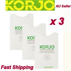 Korjo RFID Blocking Sleeve Secure Credit Debit Card ID Protector Anti Thief Scan