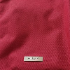 Embark Red Hanging Toiletry Bag Zip Closure Top Hanger 9×10 1/2 in