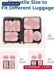 Bagsmart Compression Packing Cubes, Travel Bag Cruise Ship Essentials | Lightwei