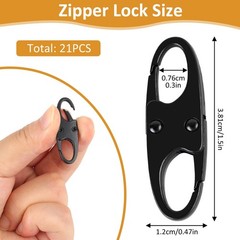 Lock Combo, Total 21PCS Clips AntiTheft, S Shaped Zipper Locks, Locks AntiThe…