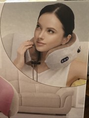 USB Massaging Neck Pillow Cordless & Rechargeable Vibration Modern Expressions