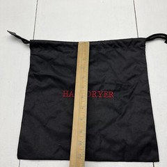 Black Hair Dryer Embroidered Medium Travel Bag NEW