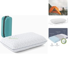 Lightweight Memory Foam Camping Pillow – Removable Cover & Hyper-Cooling Design