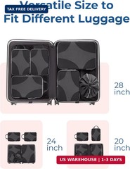 Bagsmart Compression Packing Cubes, Travel Bag Cruise Ship Essentials | Lightwei