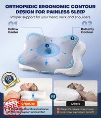 CloudCoz Neck Pillow Light Grey Memory Foam
