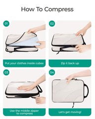 Bagsmart Compression Packing Cubes For Travel 6 Set Travel Packing Cubes For