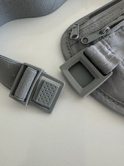Travelon Gray Travel Money Belt with Multiple Zippered Compartments