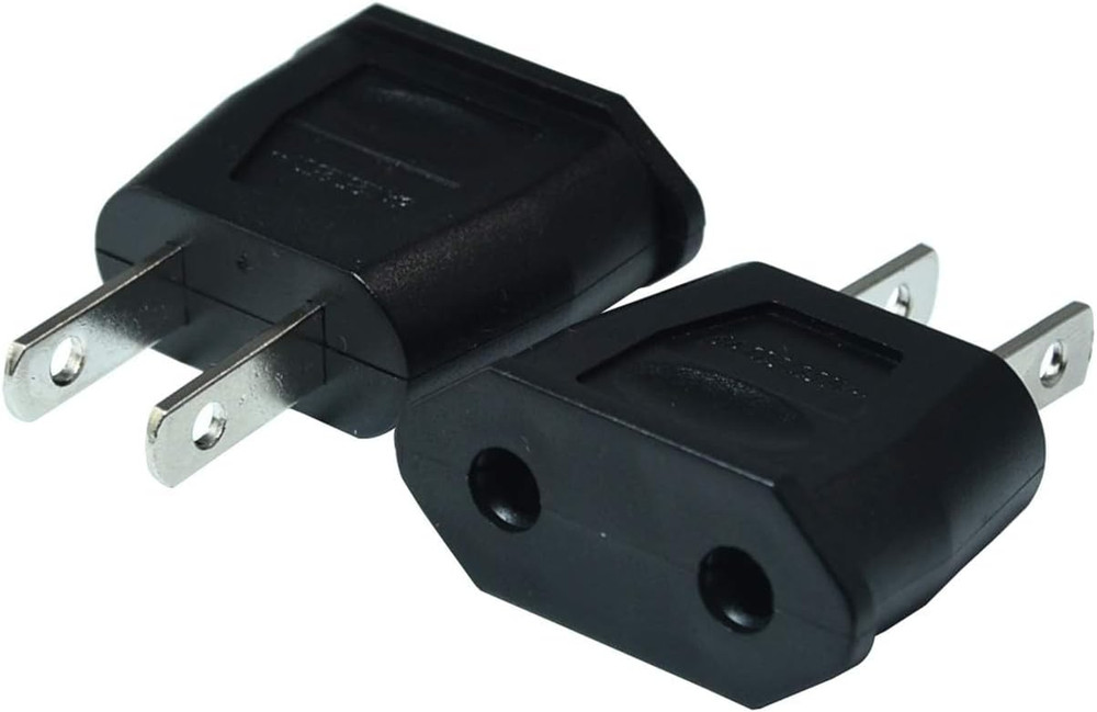 Socket Plug Adapter Europe EU Euro to US Travel Charger AC Power Converter 2Pcs(
