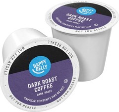 Happy Belly Dark Roast Coffee Pods, Compatible with Keurig 2.0 K-Cup Brewers 100