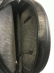 10″ x 6″ Spacious Black Travel Zippered Faux Leather Pouch Small Bag
