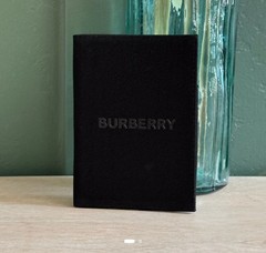 BURBERRY Beauty Gift With Purchase Black Canvas Passport Holder With 3 Card Slot