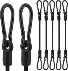 Adjustable Bungee Cords, Upgrade Cord with 36 inch, 6pcs, Black