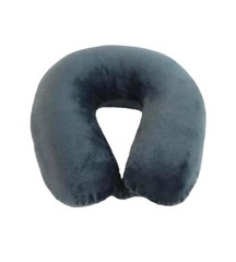 Wolf Essentials Adult Cozy Soft Microfiber Travel Comfort Neck Pillow- Charcoal