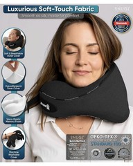 New! SNUGL Memory Foam Neck Support Pillow Cushion Marlin Blue Great For Travel!