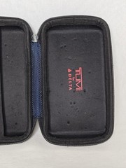 TUMI for Delta Hard Case Shell Toiletry Cosmetic Travel Kit Blue Hard Case Only