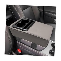 Car Center Console Armrest Pillow, Memory Foam Auto Armrest Box Cover with Gray