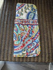 Vera Bradley Sketched Medallion Curling & Flat Iron Cover Cotton Exterior Lined