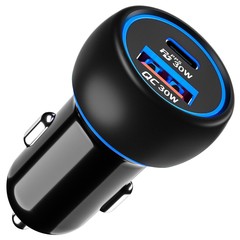 60W USB C Car Charger Type C Fast Car Charger Adapter with a USB-C and USB-A