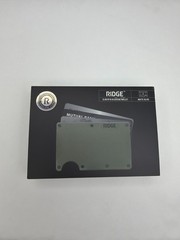 The Ridge Wallet – Aluminum: Cash Strap – Matte Olive Brand New!