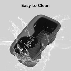 LUCKEASY 2PCS 2nd Row Door Side Cup Holder Holder, Black