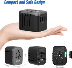 Universal 5 in 1 Travel Adapter – Lightweight Charger for Global Adventures