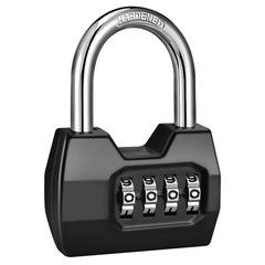 1 Pack 4-Digit Combination Lock, Waterproof Outdoor Padlock for School Gym Lo…