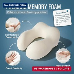 SkytraxComf® Travel Neck Pillow with Hood for Privacy on Long Flights | Memory F