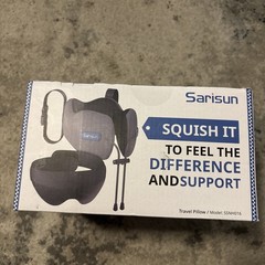 SARISUN Travel Pillows for Airplane Pillow for Long Flight Black Gray