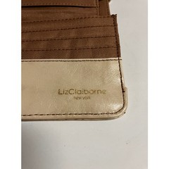 Liz Clairborne Cream Wallet 90s, Vintage, Card Holder, Check Book, Beige, Preppy