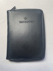 Samsonite Black Travel Wallet, 5 Card Slots, 3 Pockets 5.5″ x 4″ Zipper Closure