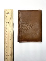 Leather Hand Carved Passport Holder
