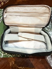 Tech Pouch Electronics Organizer Case Black Removable Divider for Cables