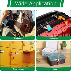 6 Pcs Small Padlock Suitcase Locks with Keys for Office School Locker Backpacks