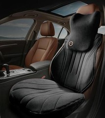 Car Seat Cushion with Back & Neck Support, Breathable Perforated Suede Seat 1