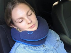 Luxury Travel Neck Pillow – Fully Washable with Adjustable Double Support Design