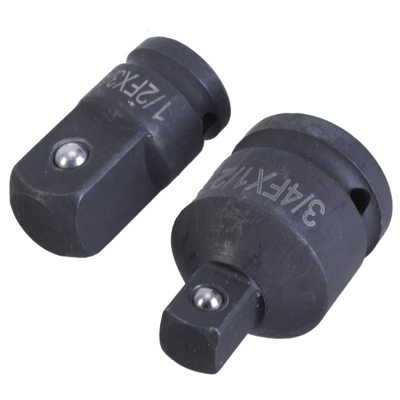 2pcs Impact Socket Adapter Set Converts 3/4Inch to 1/2Inch & 1/2Inch to 3/4Inch