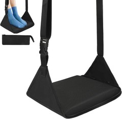 Foot Hammock for Plane Travel, Upgraded Airplane Foot Rest with Memory Foam, Har