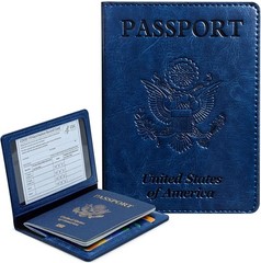 Passport Holder Cover Wallet Case RFID Blocking Leather Card Slot Travel Accesso